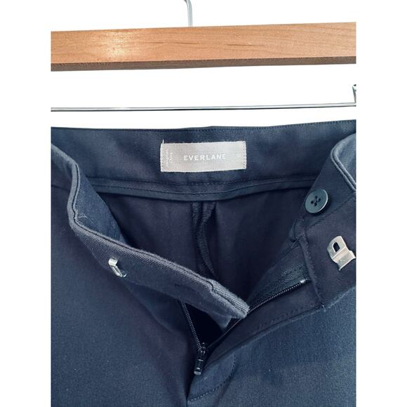 NEW Everlane The Fixed Waist Stretch Cotton Black Trouser Pants Size 00 - Picture 8 of 12